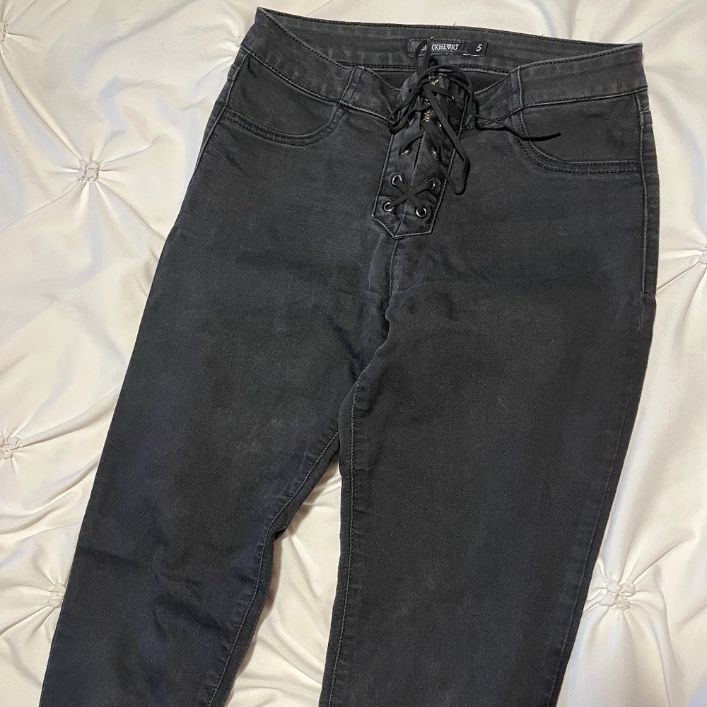 Blackheart Jeans Lace-up front Size 5